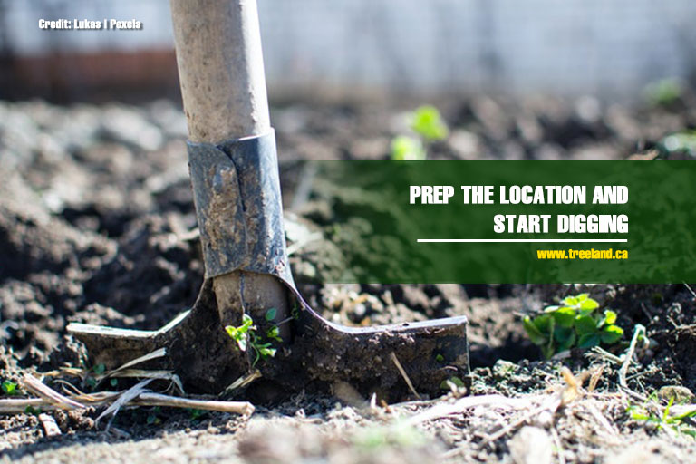 Prep the location and start digging