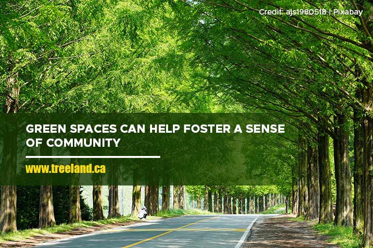 Green spaces can help foster a sense of community